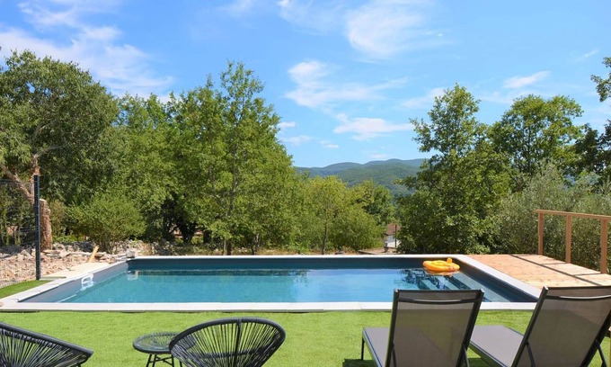 Saint Alban Auriolles House | Villa Saint-Alban-Auriolles, 4 bedrooms, 8 persons