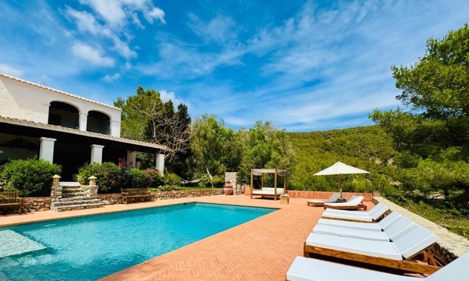 Sant Josep de sa Talaia Villa | Villa 'Ses Casetes Ibiza' with Mountain View, Wi-Fi and Air Conditioning