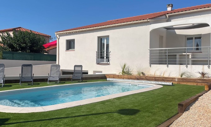 Brouilla Villa | Villa*SOL DELS ASPRES- Swimming pool - BBQ - Garage - Air conditioning/central heating