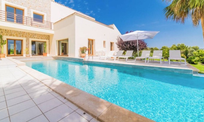 Son Servera House | Villa "Son Sard" with Sea & Mountain View, Pool, A/C, Balcony, Garden & Terrace