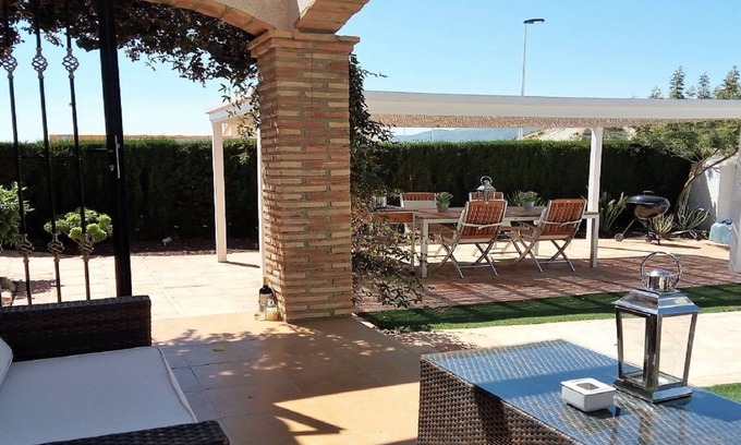 Mazarron Villa | VILLA WITH PRIVATE GARDEN/POOL/AIR CON IN BEDROOMS. SLEEPS 4+COT.