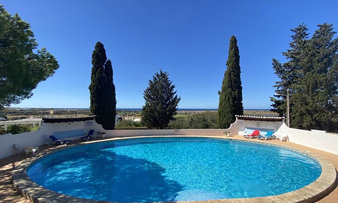 Vale de Parra House | Villa with seaview sunset terrace + tennis + pool by nature reserve/golf course