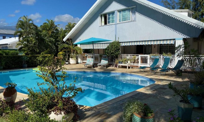 L'Ermitage-les-Bains Villa | Villa 'Zuzana' avec piscine proche plage et lagon