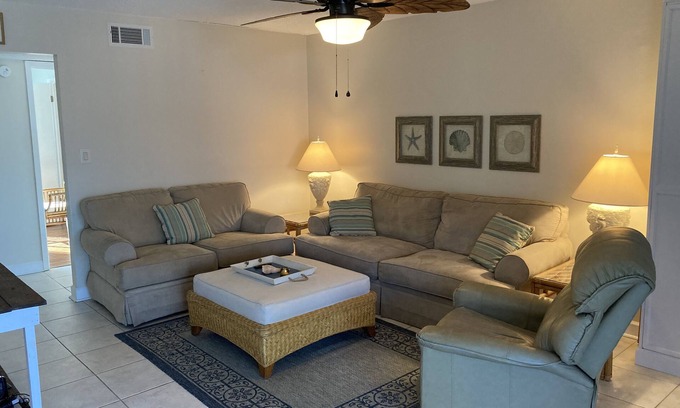 Pensacola Beach Condo | Villas on the Gulf. Pool view and Only 3 Min Walk To The Beach
