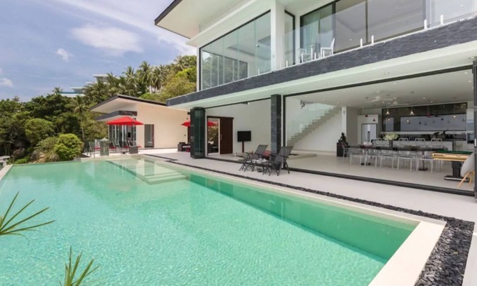 Chaweng City Center Villa | Vista Azul 4BR panoramic sea view Chaweng