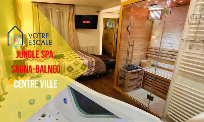 North district Apartment | Votre Escale Jungle Sauna & Spa