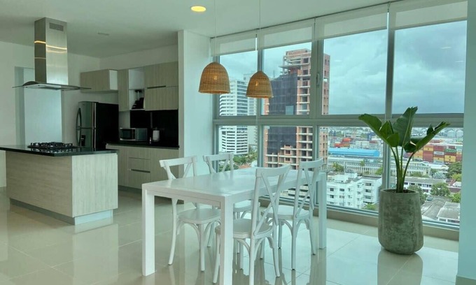 Manga Apartment | w* | Stunning 2BR w/AC in Paradisiac Cartagena