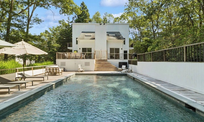 East Hampton House | Wainscott retreat w resort-style indoor-outdoor living, pool, total.