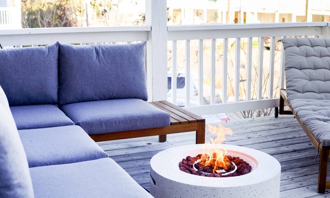 Wilmington Beach House | Walk to Beach | Luxe Home W/Backyard, Gym, Office