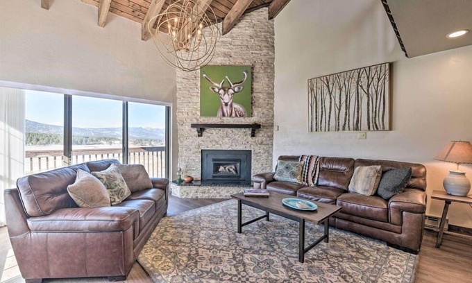 Angel Fire Condo | Walk to Lifts | Views | Fireplace | Mountain Meadows 202
