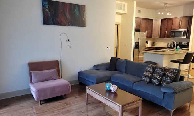 Astrodome Apartment | Walk to NRG | Drive to Med Center, 2 bed/2bath w/Courtyard View - King Beds