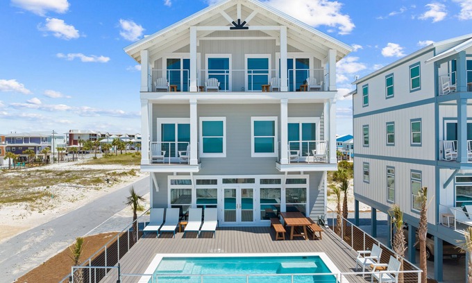 Mexico Beach House | Water's Edge: Brand New Luxury Beachfront Home with Elevated Pool. Pet Friendly1
