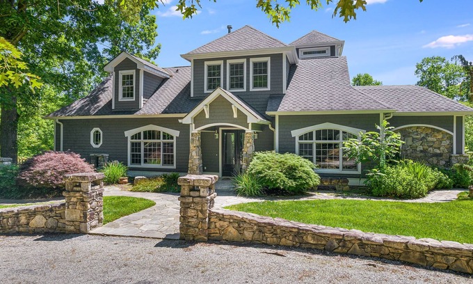 Fletcher House | Waterfall Manor | Mountain Luxury w/Fireplaces & Views + Biltmore Pass