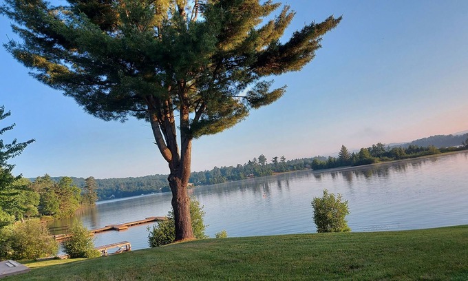 Combermere Condo | WaterFront 2 Bdrm, 2 Bath Cottage Suite with Beach, Dock, Firepit, BBQ, Deck
