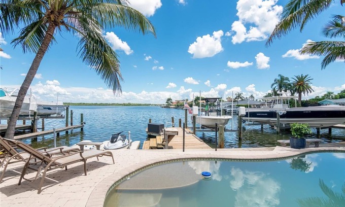 North Redington Beach House | Waterfront Getaway with Boat, Pool & Walk to Beach