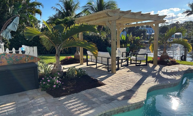 Palm City House | Waterfront home, pet, friendly, private, dock, oasis
