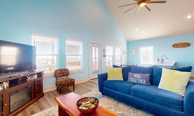 Galveston House | Waterfront home with gorgeous views, fast WiFi, central AC, ocean-view deck