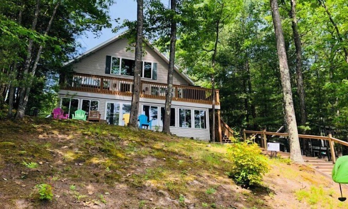 Mayfield House | Waterfront in Traverse City. Pool table. NEW! Hot tub. Pet okay.