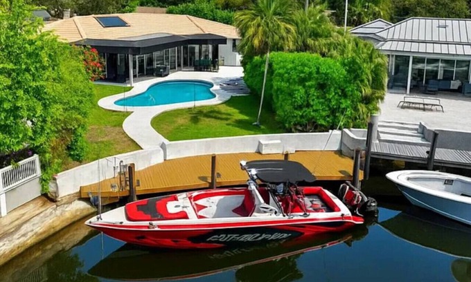 Lighthouse Point Apartment | Waterfront Oasis with Pool, Games, & Hot Tub
