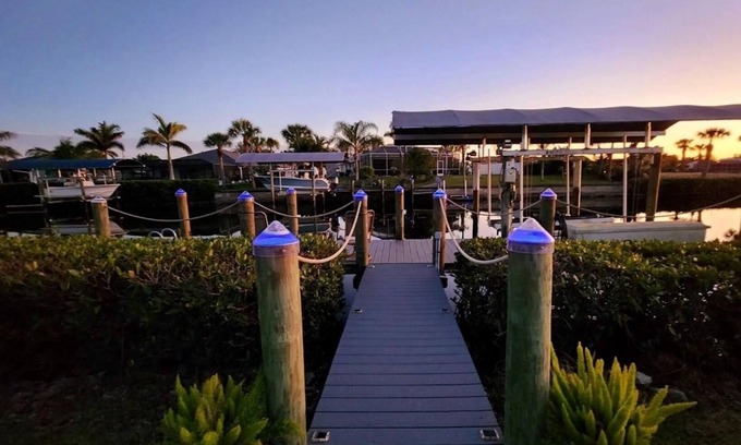 Port Charlotte House | Waterfront Serenity: Private Pool & Dock: 3br/2ba