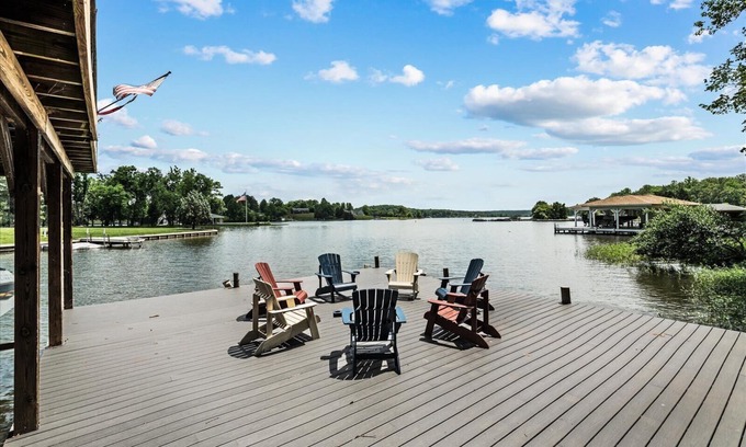 Livingston House | Waterfront w/room to gather & beautiful lake views! Lakeside firepit w/swings
