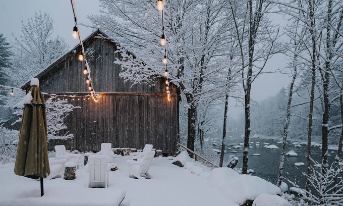 Upper Jay House | Waterfront Wonderland Historic River Cabin Sauna & Swimming Hole