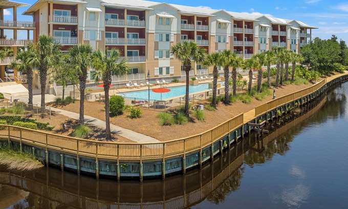 Waterside Village Condo | Welcome to SandyShells, a charming condo in the heart of Waterside Village in Mexico Beach, FL