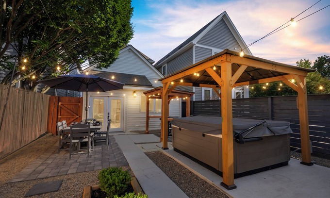 Merion Village House | Wellness Retreat - Hot Tub Fire Pit Outdoor TV