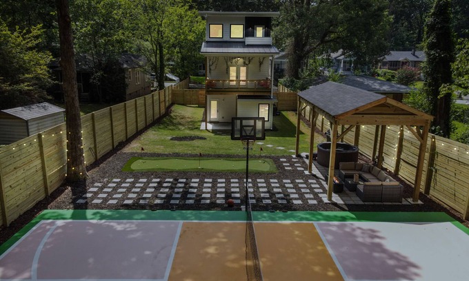 Atlanta House | Whimsical Retreat with Pickleball Court, Basketball & Golf