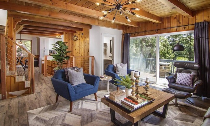 Lake Arrowhead House | Whispering Pine Boho, AC, Dog Friendly, In Village
