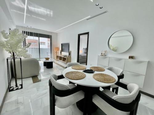 Tangier Apartment | White minimalist & Stylish 2 Bedroom with Balcony
