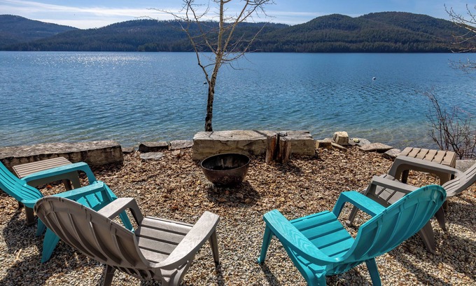 Whitefish House | Whitefish Lakefront Cabin w/Private Beach & Dock, Private Apt & Hot Tub