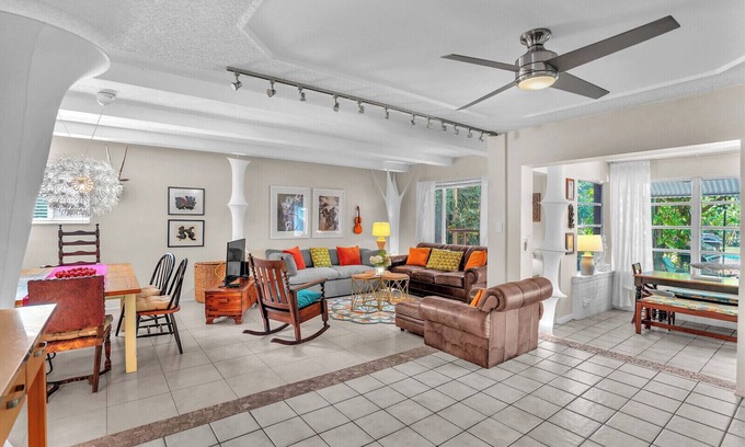 South Palm Park Neighborhood Association House | Whole Complex Close to the Ocean w/a Magical Garden Sanctuary & Salt Water Pool