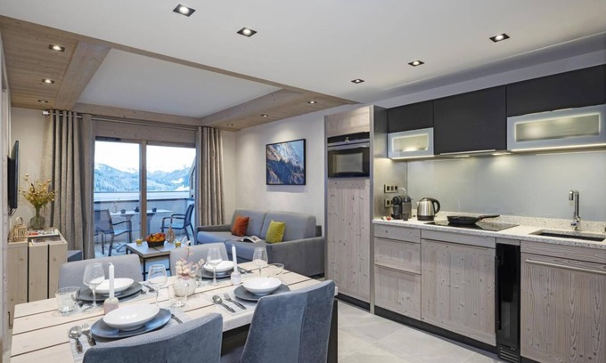 Le Grand-Bornand Apartment | Wifi, fitness, swimming pool, balcony, parking, tv, ski locker, 40m², Le Grand Bornand