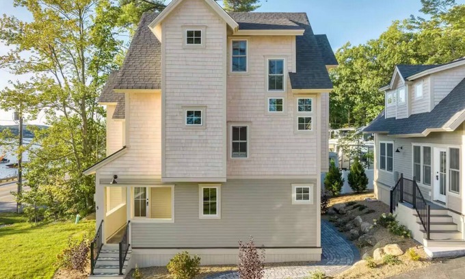 Laconia House | Winnipesaukee Lakefront with Boat Dock Home in Paugus Bay