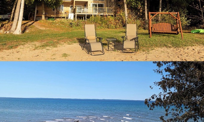 Ellsworth House | WINTER OPEN! 200' SUNSET BEACH MODERN HOUSE WIFI FIREPLACE PET FRIENDLY