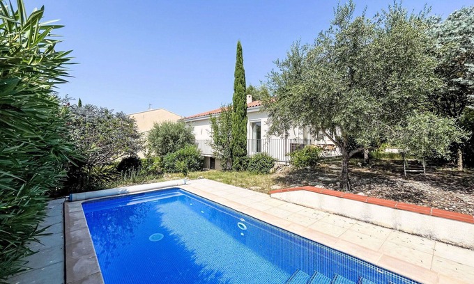Montesquieu-des-Alberes House | Wonderful private villa for 6 people with A/C, private pool, WIFI, TV and patio