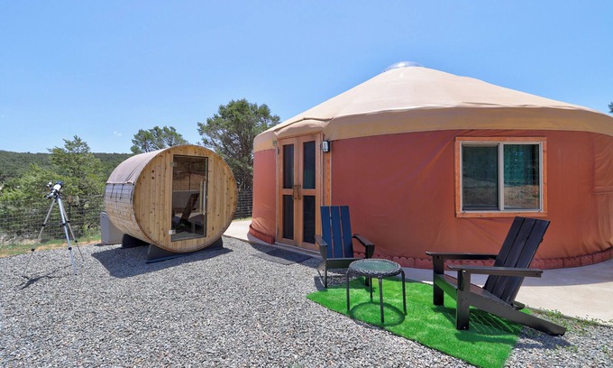 Zuzax House | Wonderful micro retreat Yurt on 4 private acres in Tijeras New Mexico.