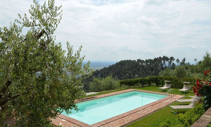 Cascine-La Croce Villa | Wonderful private villa with WIFI, A/C, private pool, TV, terrace and panoramic view, close to L.
