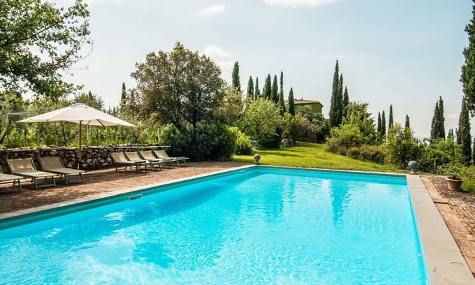Montalcino Villa | Wonderful private villa for 16 people with WIFI, A/C, private pool, TV, patio and panoramic view