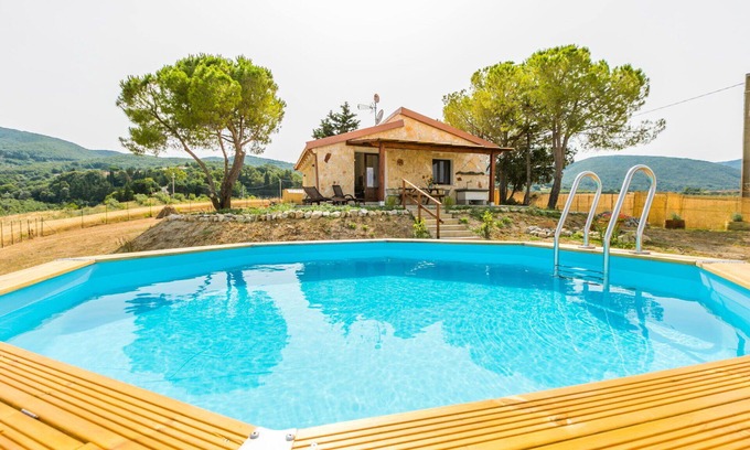 Santa Luce House | Wonderful private villa with private pool, A/C, WIFI, TV, terrace, pets allowed and panoramic view