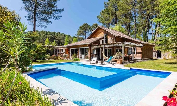 Seignosse House | Wooden villa with heated pool