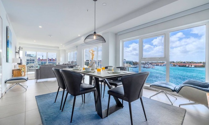 Oranjestad Condo | You can feel "on top" of the Ocean - Large Corner Condo has all the VIEWS!