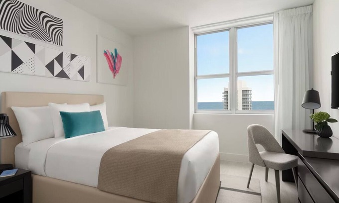 Hollywood South Central Beach Hotel | Your Home Away From Home! Kitchen, Onsite Pool