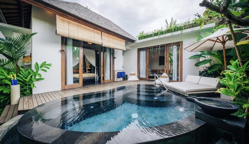 One-Bedroom Villa with Living Room & Heated Plunge Pool