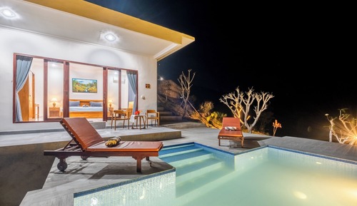 Deluxe Double Room, Private Pool, Hill View