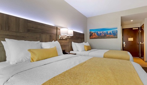 Standard Room, 2 Queen Beds, Non Smoking, Refrigerator & Microwave