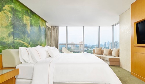 Club Room, 1 King Bed, City View