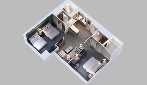 Suite, 2 Bedrooms, Accessible, Kitchen (Business Lounge Access)