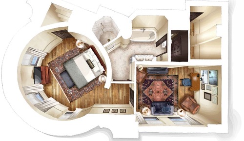 Suite, Accessible (Mobility/Hearing Rotunda,RollinShower)